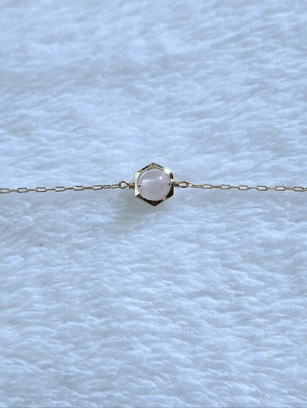 La Meno Hexagon Rose🌹Quartz💎Bracelet - Picture 14 of 16